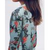 imageECOWISH Womens Casual Floral Zip Up Bomber Jacket Coat Lightweight Short Camo No Lining Outwear Tops Windbreaker with Pocket333 Blue Black