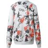 imageECOWISH Womens Casual Floral Zip Up Bomber Jacket Coat Lightweight Short Camo No Lining Outwear Tops Windbreaker with Pocket333 White