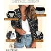 imageECOWISH Womens Casual Floral Zip Up Bomber Jacket Coat Lightweight Short Camo No Lining Outwear Tops Windbreaker with Pocket337 Khaki