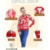 imageECOWISH Womens Casual Floral Zip Up Bomber Jacket Coat Lightweight Short Camo No Lining Outwear Tops Windbreaker with Pocket832 Red