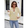 imageECOWISH Womens Casual Floral Zip Up Bomber Jacket Coat Lightweight Short Camo No Lining Outwear Tops Windbreaker with PocketSbeige