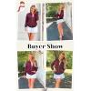 imageECOWISH Womens Casual Floral Zip Up Bomber Jacket Coat Lightweight Short Camo No Lining Outwear Tops Windbreaker with PocketSwine Red