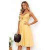 imageECOWISH Women 2025 Summer Dresses Tie Front VNeck Spaghetti Strap Button Down ALine Backless Swing Midi Dress572 Yellowfunctional Buttons