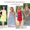 imageECOWISH Women 2025 Summer Dresses Tie Front VNeck Spaghetti Strap Button Down ALine Backless Swing Midi Dress572 Yellowfunctional Buttons