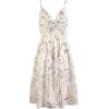 imageECOWISH Women 2025 Summer Dresses Tie Front VNeck Spaghetti Strap Button Down ALine Backless Swing Midi Dress809 Beigedecorative Buttons