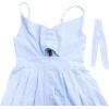 imageECOWISH Women 2025 Summer Dresses Tie Front VNeck Spaghetti Strap Button Down ALine Backless Swing Midi Dress809 Light Bluedecorative Buttons