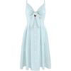 imageECOWISH Women 2025 Summer Dresses Tie Front VNeck Spaghetti Strap Button Down ALine Backless Swing Midi Dress809 Light Greendecorative Buttons