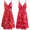 imageECOWISH Women 2025 Summer Dresses Tie Front VNeck Spaghetti Strap Button Down ALine Backless Swing Midi Dress809 Reddecorative Buttons
