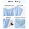 imageECOWISH Women Cotton Midi Dress 2025 Button V Neck Casual Summer Dresses Short Sleeve ALine Shirt Long Dress with Pockets422 White