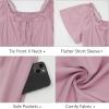imageECOWISH Womens Summer Maxi Dress 2025 Flutter Short Sleeve V Neck Tie Front Wedding Guest Vacation Tiered Flowy DressesPink