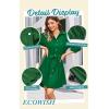 imageECOWISH Womens Button Shirt Dress with Pockets Fall Summer Short Mini Dresses Long Sleeve 34 Sleeve Long Tunics Blouse Belt51green