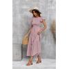 imageECOWISH Womens Summer Dresses 2025 Elegant Lady Wedding Guest Cocktail Ruffle Cap Sleeves ALine Office Midi Dress297 Pink
