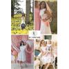 imageECOWISH Womens Summer Dresses 2025 Elegant Lady Wedding Guest Cocktail Ruffle Cap Sleeves ALine Office Midi DressWhite