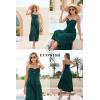 imageECOWISH Womens Summer Strapless Maxi Dress 2025 Off Shoulder Hollow Out Smocked A Line Tube Tiered Long DressesDark Green