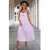 imageECOWISH Womens Summer Strapless Maxi Dress 2025 Off Shoulder Hollow Out Smocked A Line Tube Tiered Long DressesPurple