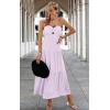 imageECOWISH Womens Summer Strapless Maxi Dress 2025 Off Shoulder Hollow Out Smocked A Line Tube Tiered Long DressesPurple