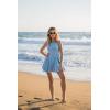 imageECOWISH Womens Tennis Dress with Shorts Pockets Summer Sleeveless Pleated Mini Athletic Golf Workout Sports SkortLight Blue