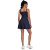 imageECOWISH Womens Tennis Dress with Shorts Pockets Summer Sleeveless Pleated Mini Athletic Golf Workout Sports SkortNavy Blue