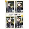 imageECOWISH Palazzo Pants for Women Casual 2025 Summer Loose Baggy Wide Leg Flowy High Waisted Polka Dot Trouser with Belt Pocket160 Black Flower