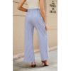 imageECOWISH Palazzo Pants for Women Casual 2025 Summer Loose Baggy Wide Leg Flowy High Waisted Polka Dot Trouser with Belt Pocket418 Sky Blue