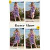 imageECOWISH Polka Dot Women Summer Dress Flowy High Low Sleeveless Boho Floral Criss Cross Halterneck Cocktail Midi Sundress 202546 Blue Floral