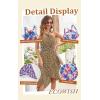 imageECOWISH Polka Dot Women Summer Dress Flowy High Low Sleeveless Boho Floral Criss Cross Halterneck Cocktail Midi Sundress 202546 Coffee