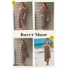 imageECOWISH Polka Dot Women Summer Dress Flowy High Low Sleeveless Boho Floral Criss Cross Halterneck Cocktail Midi Sundress 202546 Coffee
