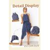 imageECOWISH Polka Dot Women Summer Dress Flowy High Low Sleeveless Boho Floral Criss Cross Halterneck Cocktail Midi Sundress 2025Blue