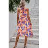 imageECOWISH Polka Dot Women Summer Dress Flowy High Low Sleeveless Boho Floral Criss Cross Halterneck Cocktail Midi Sundress 2025Yellow Floral