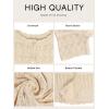 imageECOWISH Summer Crochet Cardigans for Women 2025 Lightweight Short Sleeve Crewneck Button Down Cropped Casual Sweater Tops440 Beige