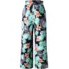 imageECOWISH Wide Leg Pants for Women Summer 2025 Palazzo Tropical Floral Casual High Waist Flared Trousers with PocketsBlack