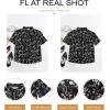 imageECOWISH Women Casual Ruffle Tops Summer 2025 Short Sleeve Button Down Work Blouses Fashion Loose Boho Floral Collared Shirt434 Green
