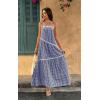 imageECOWISH Women Sleeveless Maxi Dress Summer Spaghetti Strap Casual Loose Boho Beach Dress Asymmetric Tiered Flowy Long Dress429 Navy Blue