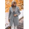 imageECOWISH Women Sweater Cardigan 2025  Striped Fall Jacket Knit Coat Oversize Long Sleeve Lapel Open Front CoatiganBlack White