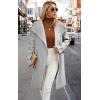 imageECOWISH Women Sweater Cardigan 2025  Striped Fall Jacket Knit Coat Oversize Long Sleeve Lapel Open Front CoatiganGray White