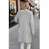 imageECOWISH Women Sweater Cardigan 2025  Striped Fall Jacket Knit Coat Oversize Long Sleeve Lapel Open Front CoatiganGray White