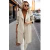 imageECOWISH Women Sweater Cardigan 2025  Striped Fall Jacket Knit Coat Oversize Long Sleeve Lapel Open Front CoatiganKhaki