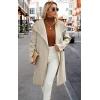 imageECOWISH Women Sweater Cardigan 2025  Striped Fall Jacket Knit Coat Oversize Long Sleeve Lapel Open Front CoatiganKhaki