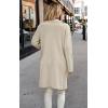 imageECOWISH Women Sweater Cardigan 2025  Striped Fall Jacket Knit Coat Oversize Long Sleeve Lapel Open Front CoatiganKhaki