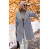 imageECOWISH Women Sweater Cardigan 2025  Striped Fall Jacket Knit Coat Oversize Long Sleeve Lapel Open Front CoatiganNavy