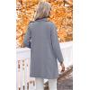 imageECOWISH Women Sweater Cardigan 2025  Striped Fall Jacket Knit Coat Oversize Long Sleeve Lapel Open Front CoatiganNavy