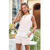imageECOWISH Women Two Piece Outfits Summer Knit Striped Lounge Matching Set Sleeveless Button Down Tank Top and Shorts Pajamas443 Pink