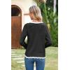 imageECOWISH Womens Lightweight Sweater Cardigan  Long Sleeve V Neck Button HollowedOut Knit Shurg Crop Tops with PocketsBlack