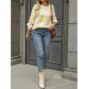 imageECOWISH Womens Sweater 2025 Fall  Long Sleeve Crewneck Tops Knit Oversized Pullover Casual Print JumperBeige