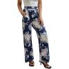 185 Navy White Flower