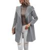 imageECOWISH Women Sweater Cardigan 2025  Striped Fall Jacket Knit Coat Oversize Long Sleeve Lapel Open Front CoatiganBlack White
