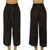 imageECOWISH Palazzo Pants for Women Casual 2025 Summer Loose Baggy Wide Leg Flowy High Waisted Polka Dot Trouser with Belt PocketBlack