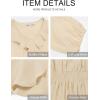 imageECOWISH Women Dressy Ruffle Blouse 2025 Long Sleeve Peplum Work Shirts Elegant V Neck Smocked Waist Business Casual Tops452 Navy Blue