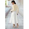 imageECOWISH Sweater Dresses for Women 2025  Fall Patchwork Long Sleeve Knit Flowy ALine Midi Casual One Piece OutfitsBeige