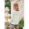 imageECOWISH Womens Lightweight Sweater Cardigan  Long Sleeve V Neck Button HollowedOut Knit Shurg Crop Tops with PocketsBeige